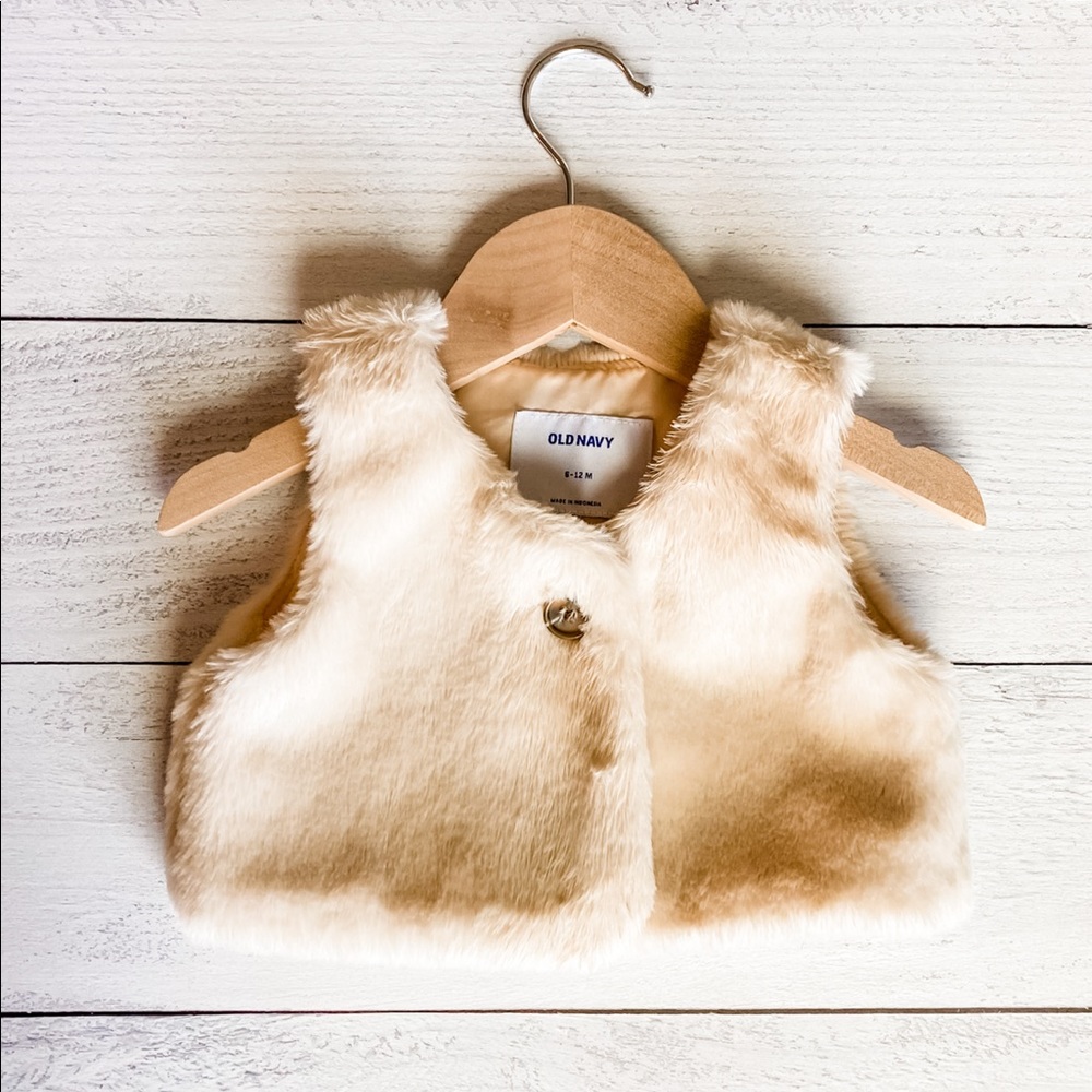 Old navy toddler faux fur vest
